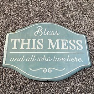 NWOT distressed metal wall decor